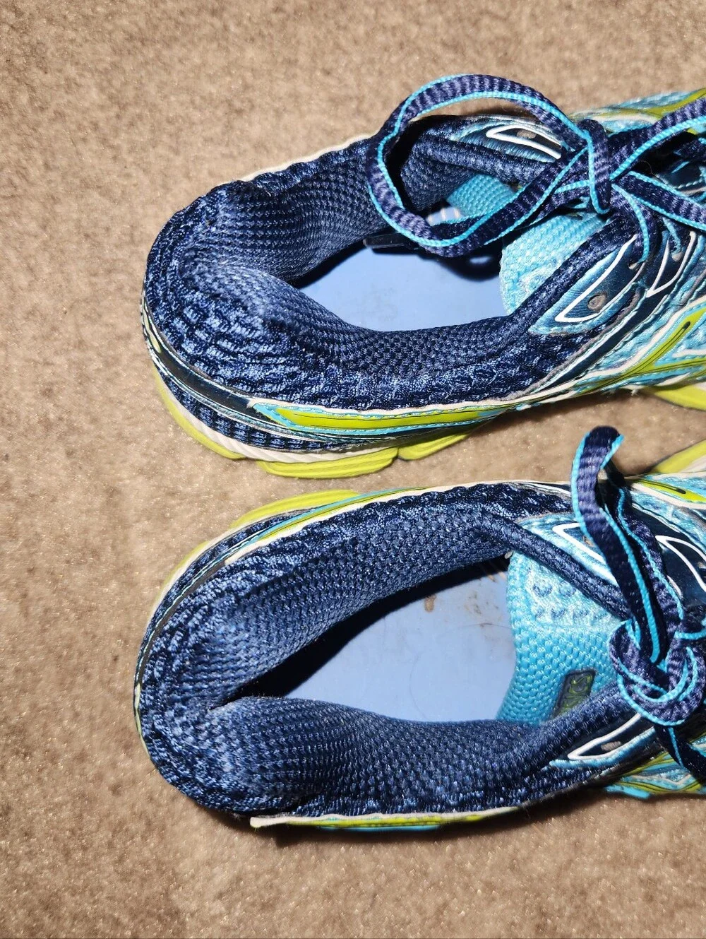 Asics Gel-cumulus 16 Running Sneakers | Blue Neon Yellow | W8.5